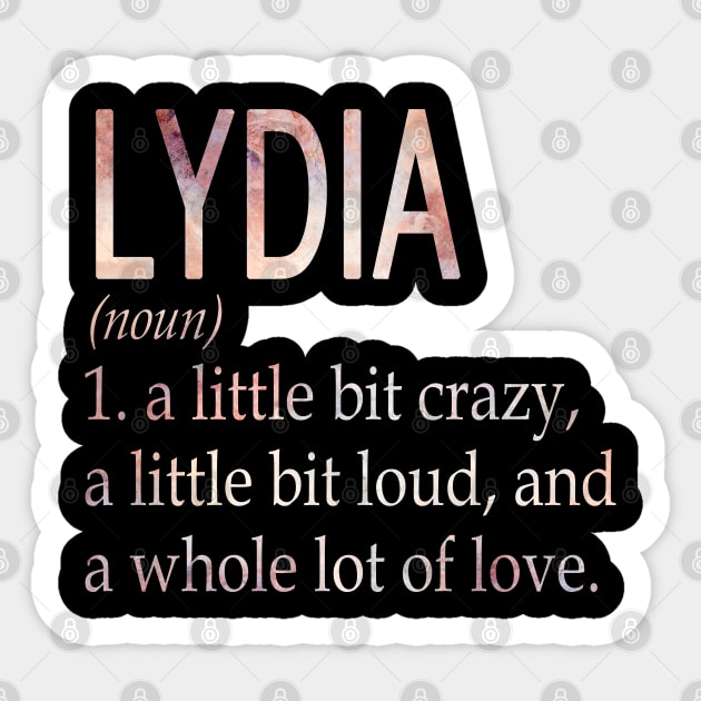 Lydia Girl Name Definition Lydia Sticker TeePublic